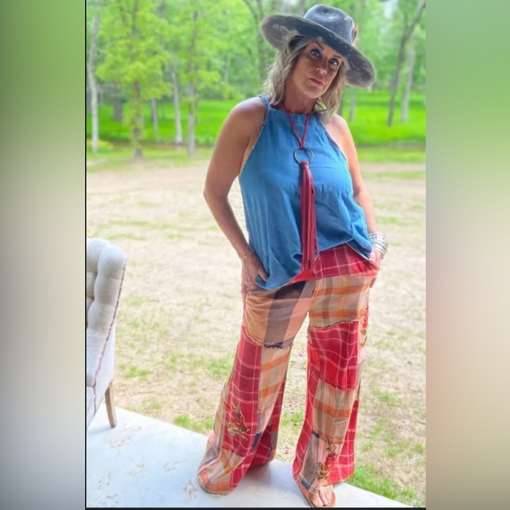 NWOT Jaded Gypsy Billie Harvest Moon Plaid Pants